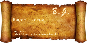 Bogert Jerne névjegykártya